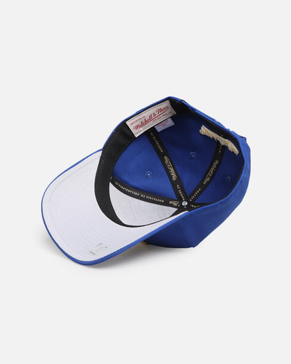 Mitchell & Ness Golden State Warriors 'Upside Down Logo' Pro Pinch Snapback Royal Blue