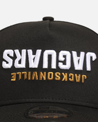 New Era Jacksonville Jaguars 'Upside Down Logo' 9FORTY A-Frame Snapback Black