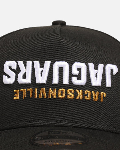 New Era Jacksonville Jaguars 'Upside Down Logo' 9FORTY A-Frame Snapback Black
