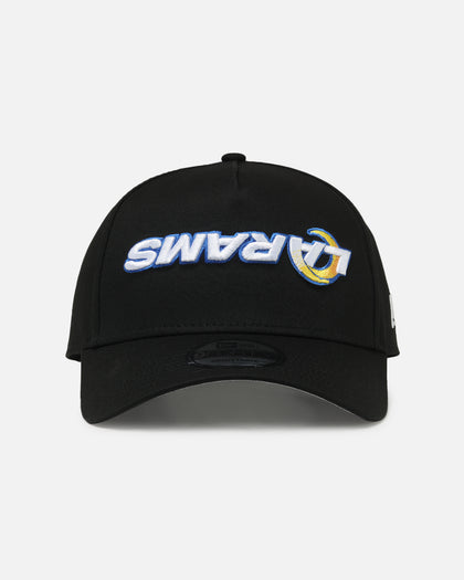 New Era Los Angeles Rams 'Upside Down Logo' 9FORTY A-Frame Snapback Black