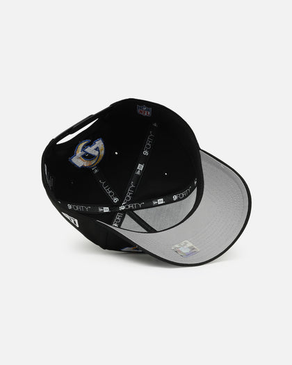 New Era Los Angeles Rams 'Upside Down Logo' 9FORTY A-Frame Snapback Black