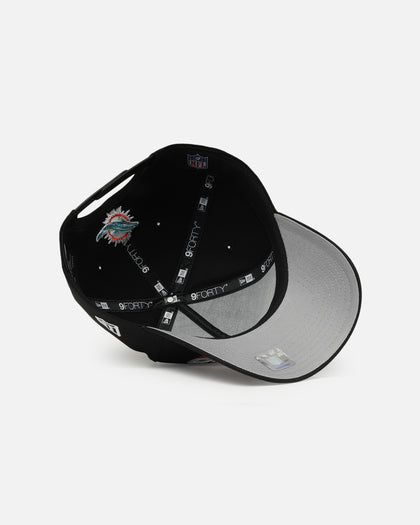 New Era Miami Dolphins 'Upside Down Logo' 9FORTY A-Frame Snapback Black