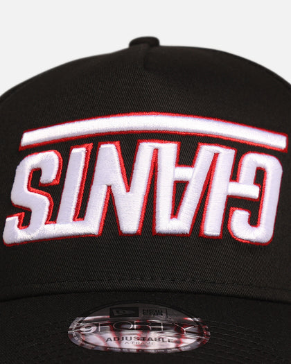 New Era New York Giants 'Upside Down Logo' 9FORTY A-Frame Snapback Black