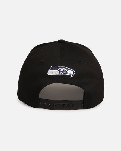 New Era Seattle Seahawks 'Upside Down Logo' 9FORTY A-Frame Snapback Black