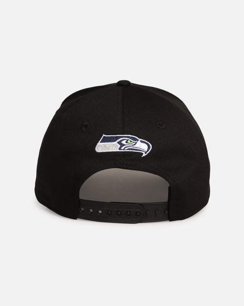 New Era Seattle Seahawks 'Upside Down Logo' 9FORTY A-Frame Snapback Black