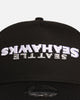 New Era Seattle Seahawks 'Upside Down Logo' 9FORTY A-Frame Snapback Black