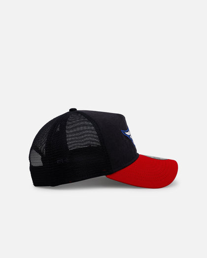 New Era Los Angeles Angels 'Washed Truckers' 9FORTY A-Frame Trucker Snapback Official Team Color