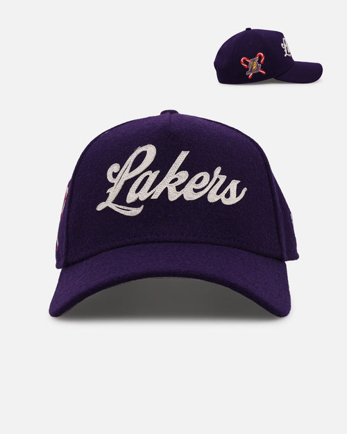 New Era Los Angeles Lakers 'Candy Cane Side Patch' 9FORTY A-Frame Snapback Official Team Color
