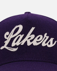 New Era Los Angeles Lakers 'Candy Cane Side Patch' 9FORTY A-Frame Snapback Official Team Color