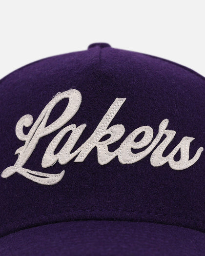 New Era Los Angeles Lakers 'Candy Cane Side Patch' 9FORTY A-Frame Snapback Official Team Color