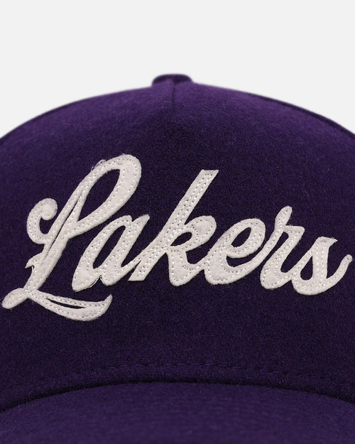 New Era Los Angeles Lakers 'Candy Cane Side Patch' 9FORTY A-Frame Snapback Official Team Color