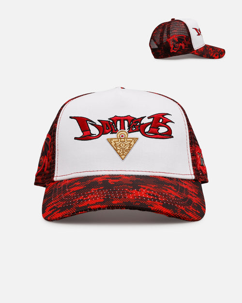 Loiter X Yu-Gi-Oh! Slifer The Sky Dragon Trucker Snapback Hat Red Camo
