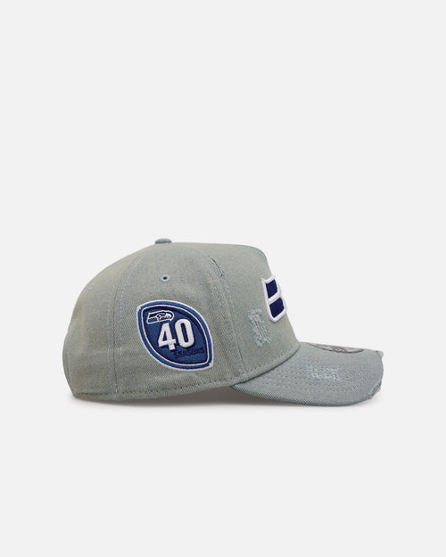 New Era Seattle Seahawks 'Denim' 9FORTY A-Frame Snapback Light Wash Denim