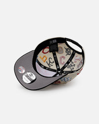 New Era MLB 'All Over Leagues' 9FORTY A-Frame Snapback Chrome/Black