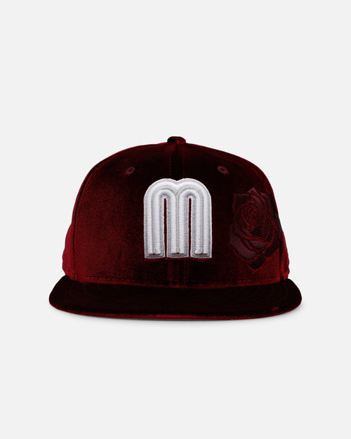 New Era Mexico National Baseball Team 'Velvet Roses' 59FIFTY Fitted Maroon