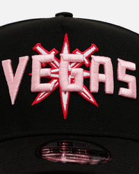 New Era Vegas Golden Knights 'Black And Pink' 9FORTY A-Frame Snapback Black/Pink