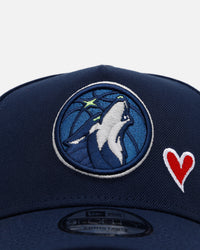 New Era Minnesota Timberwolves 'Team Color Hearts' 9FORTY A-Frame Snapback Official Team Color