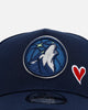 New Era Minnesota Timberwolves 'Team Color Hearts' 9FORTY A-Frame Snapback Official Team Color