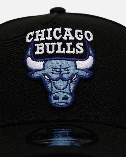 New Era Chicago Bulls 'Black And Sky Blue' 9FORTY A-Frame Snapback Black/Sky Blue