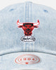 Mitchell & Ness Chicago Bulls 'Washed Denim' Dad Fit Strapback Denim