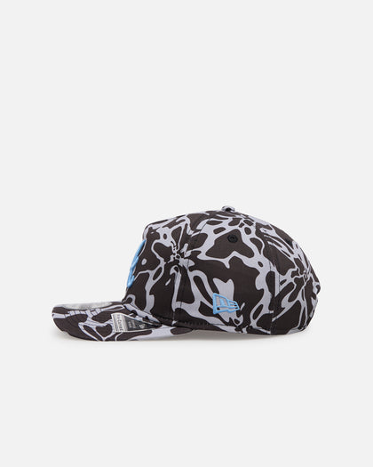 New Era Atlanta Braves 'Brushed Cotton' 19TWENTY Strapback Black/Light Blue