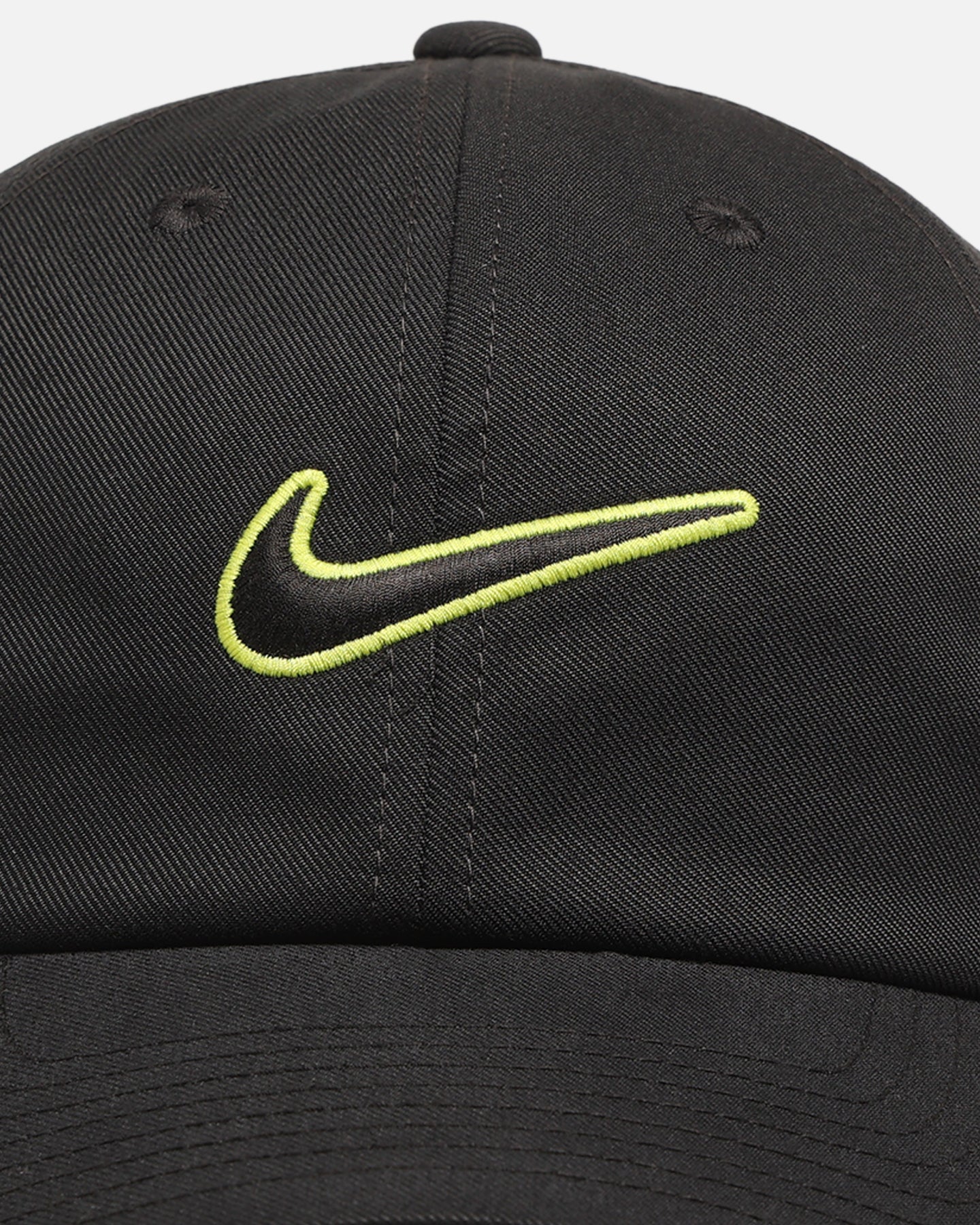 black and volt nike hat