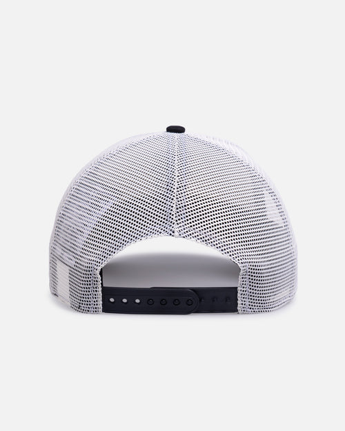 New Era Los Angeles Dodgers 'Upside Down Logo' 9FORTY A-Frame Trucker Snapback White/Black