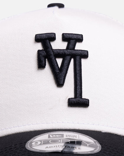 New Era Los Angeles Dodgers 'Upside Down Logo' 9FORTY A-Frame Trucker Snapback White/Black
