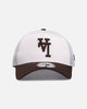 New Era Los Angeles Dodgers 'Upside Down Logo' 9FORTY A-Frame Trucker Snapback White/Brown