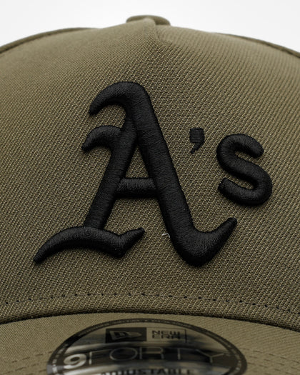 New Era Oakland Athletics 'Easy Olive' 9FORTY A-Frame Snapback Olive