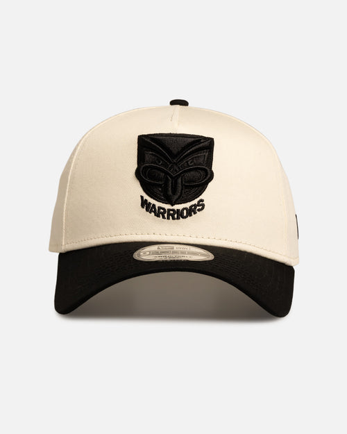 New Era New Zealand Warriors 'Chrome Black' 9FORTY A-Frame Snapback White/Black