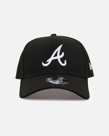 New Era Atlanta Braves 'Black' 9FORTY A-Frame Snapback Black/White