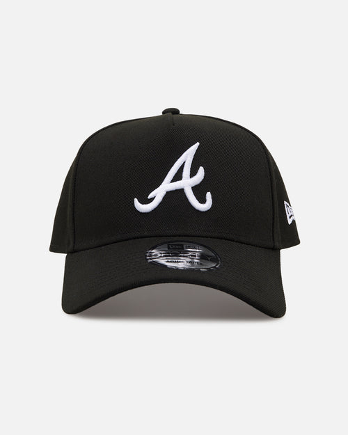 New Era Atlanta Braves 'Black' 9FORTY A-Frame Snapback Black/White