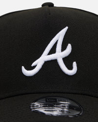 New Era Atlanta Braves 'Black' 9FORTY A-Frame Snapback Black/White