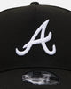 New Era Atlanta Braves 'Black' 9FORTY A-Frame Snapback Black/White