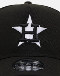 New Era Houston Astros 'Black' 9FORTY A-Frame Snapback Black/White
