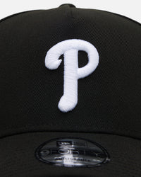 New Era Philadelphia Phillies 'Black' 9FORTY A-Frame Snapback Black/White