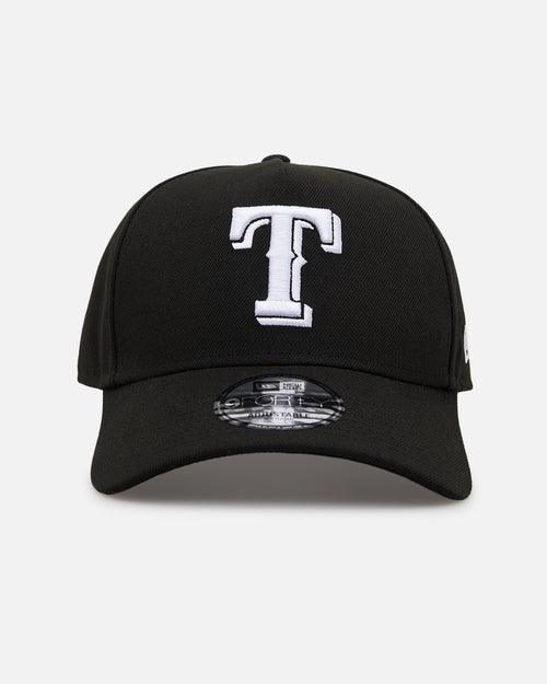 New Era Texas Rangers 'Black' 9FORTY A-Frame Snapback Black/White
