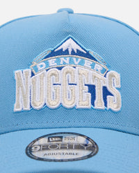 New Era Denver Nuggets 'Black Sky Blue' 9FORTY A-Frame Snapback Sky Blue