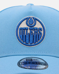 New Era Edmonton Oilers 'Black Sky Blue' 9FORTY A-Frame Snapback Sky Blue