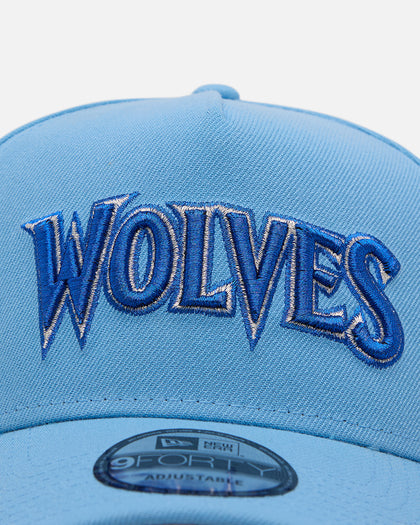New Era Minnesota Timberwolves 'Black Sky Blue' 9FORTY A-Frame Snapback Sky Blue