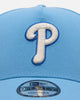New Era Philadelphia Phillies 'Black Sky Blue' 9FORTY A-Frame Snapback Sky Blue