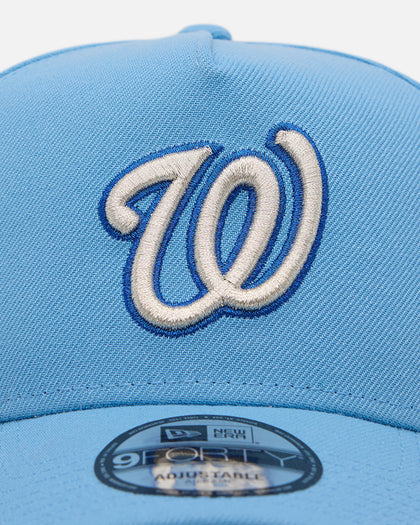 New Era Washington Nationals 'Black Sky Blue' 9FORTY A-Frame Snapback Sky Blue