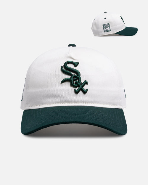 New Era Chicago White Sox 'Dark Green Chrome' 9FORTY A-Frame Snapback White/Green