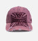 Von Dutch Cross Distressed Strapback Cap Burgundy