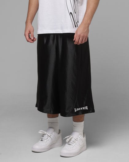Loiter Impact Satin Shorts Black