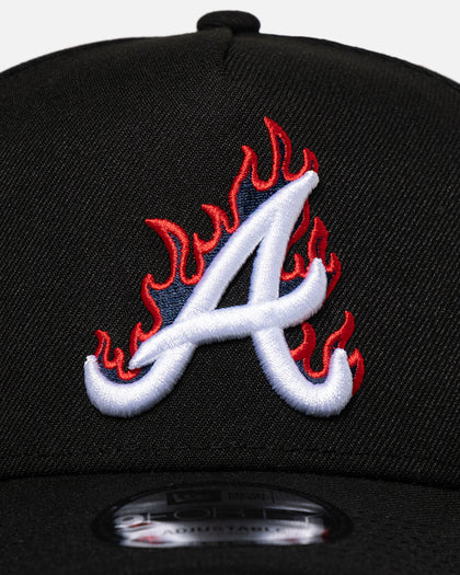 New Era Atlanta Braves 'Flame Logo' 9FORTY A-Frame Snapback Black