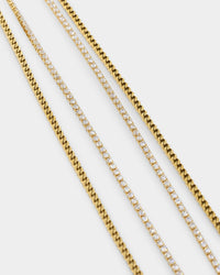 NXS Double Cross Chain Gold