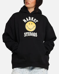 Market Smiley Lockup Hoodie Black