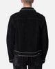 MNML Studded Suede Denim Jacket Black